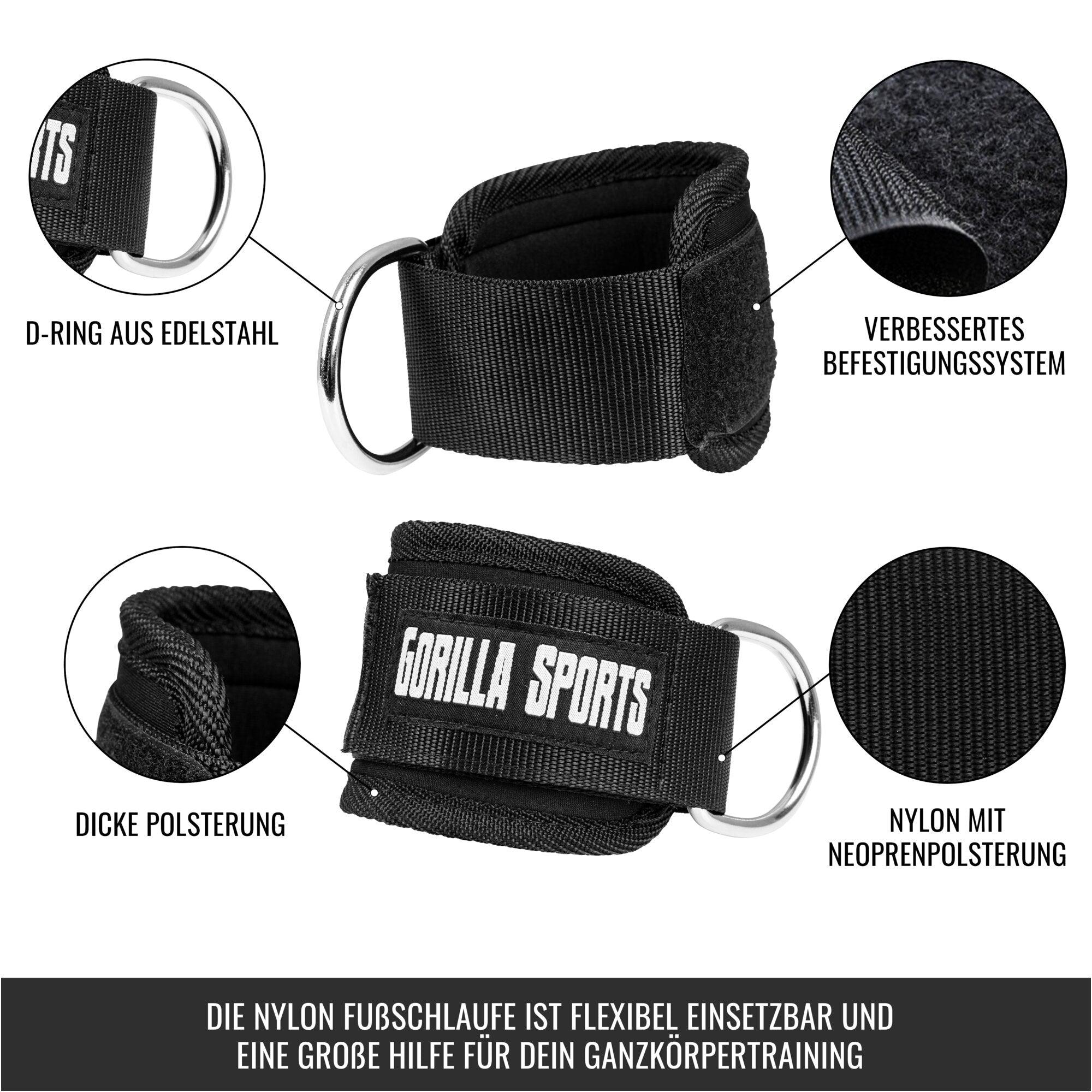 gyronetics-e-series-fu-schlaufen-nylon-2er-set-schwarz image 3