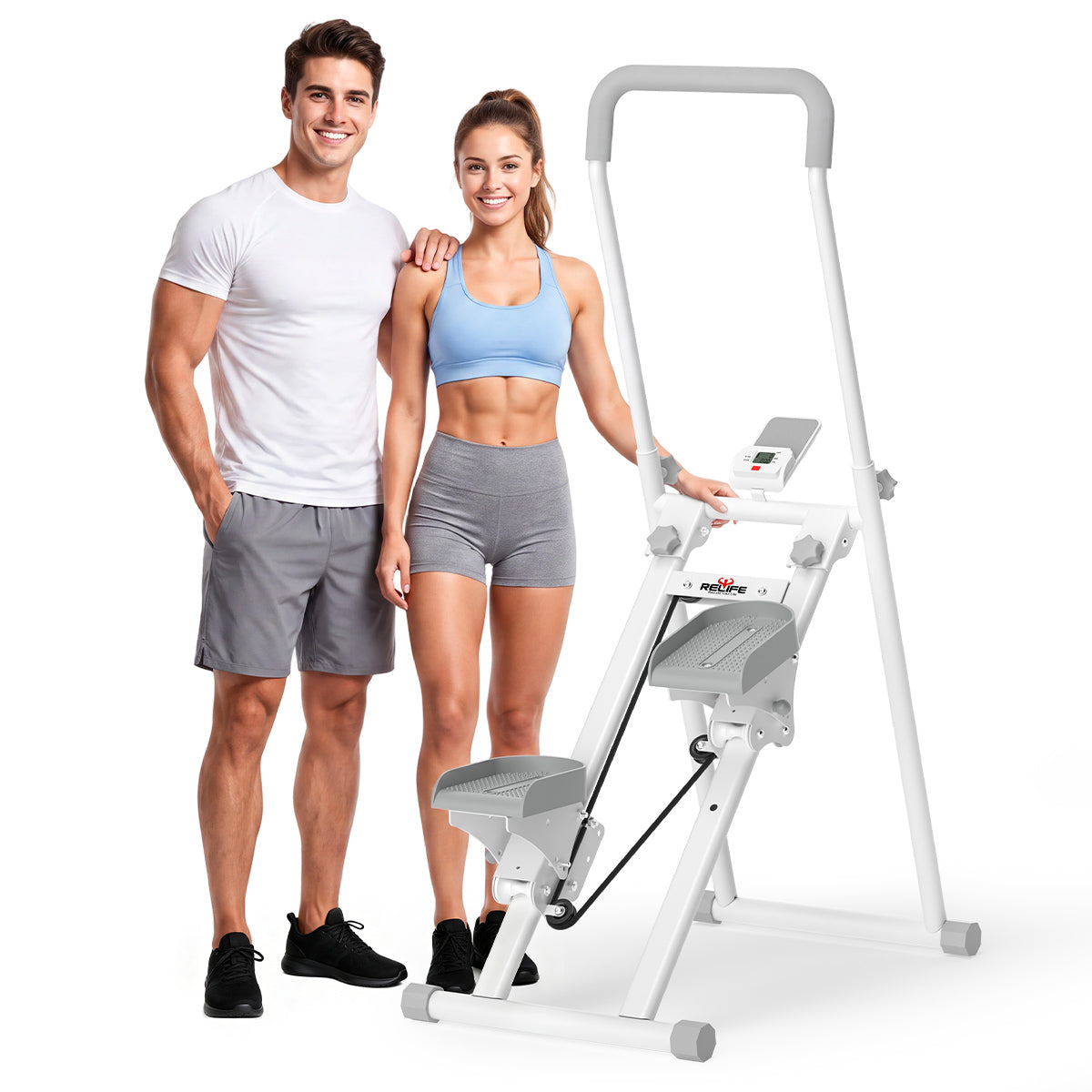 relife-vertical-climber-stepper-treppenstepper-schwarz image 2