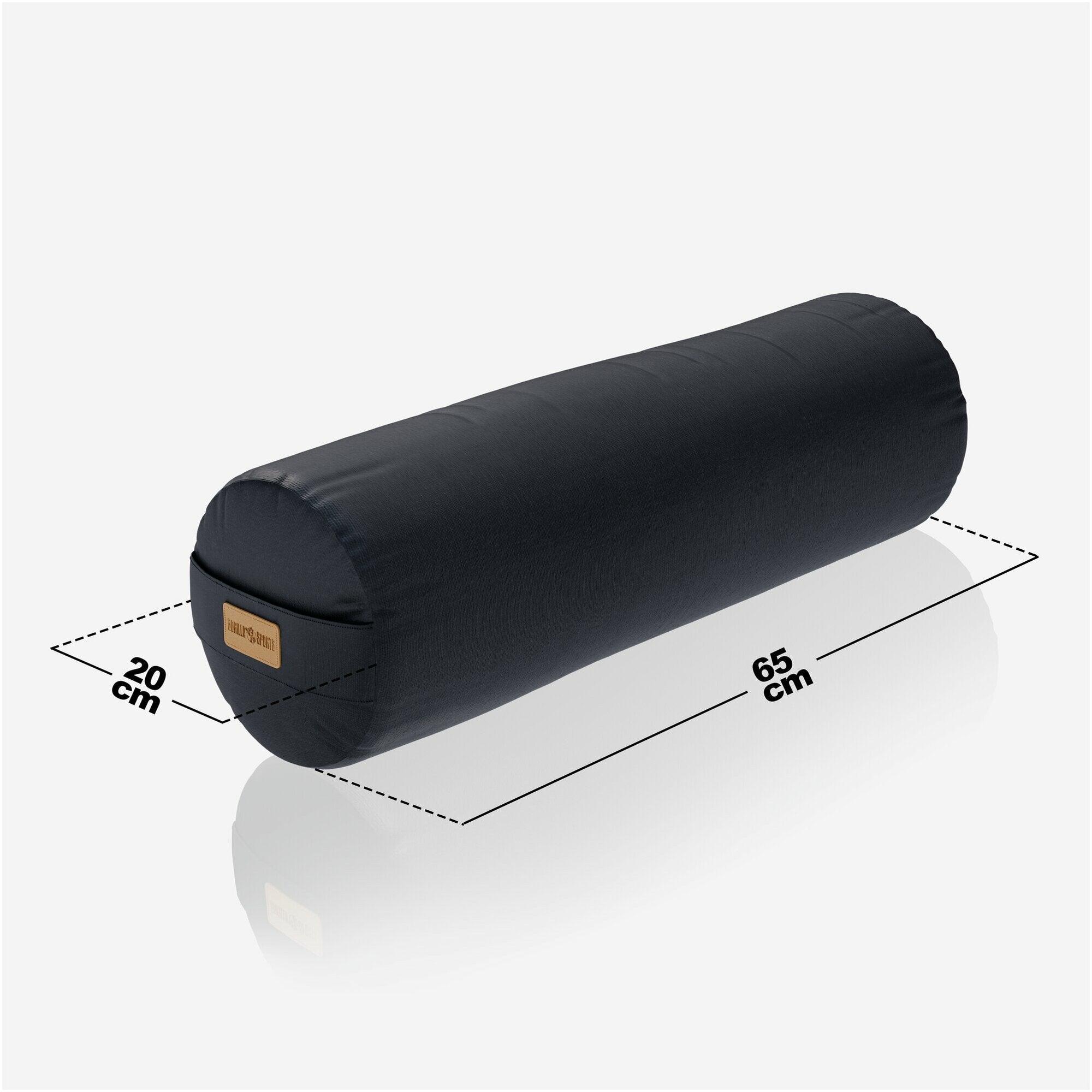 gyronetics-e-series-yogabolster-65-cm-yogakissen-schwarz-dinkelspelz image 3