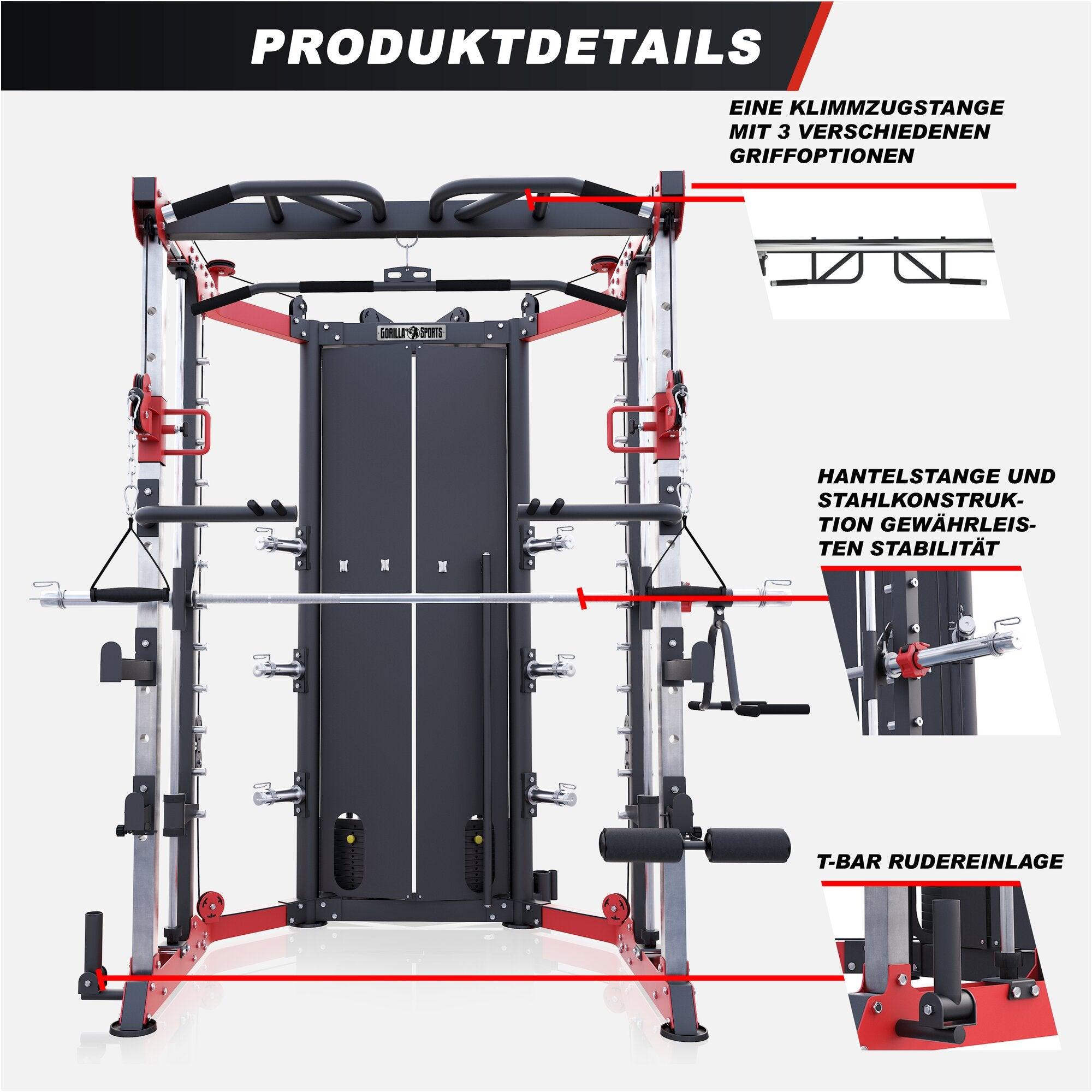 gorilla-sports-e-series-smith-machine-multipresse-mit-gewichten image 8