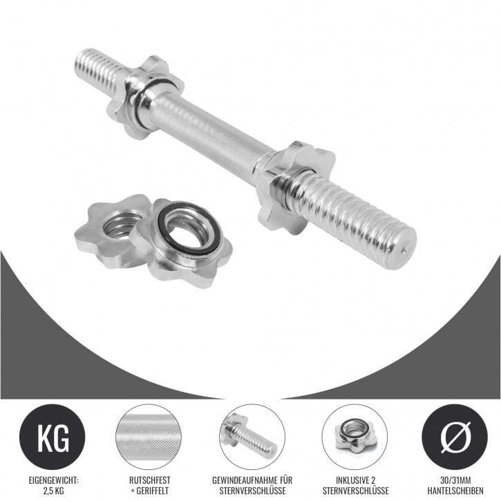 gyronetics-e-series-kurzhantelstange-35-cm-chrom-silber-30-mm image 4