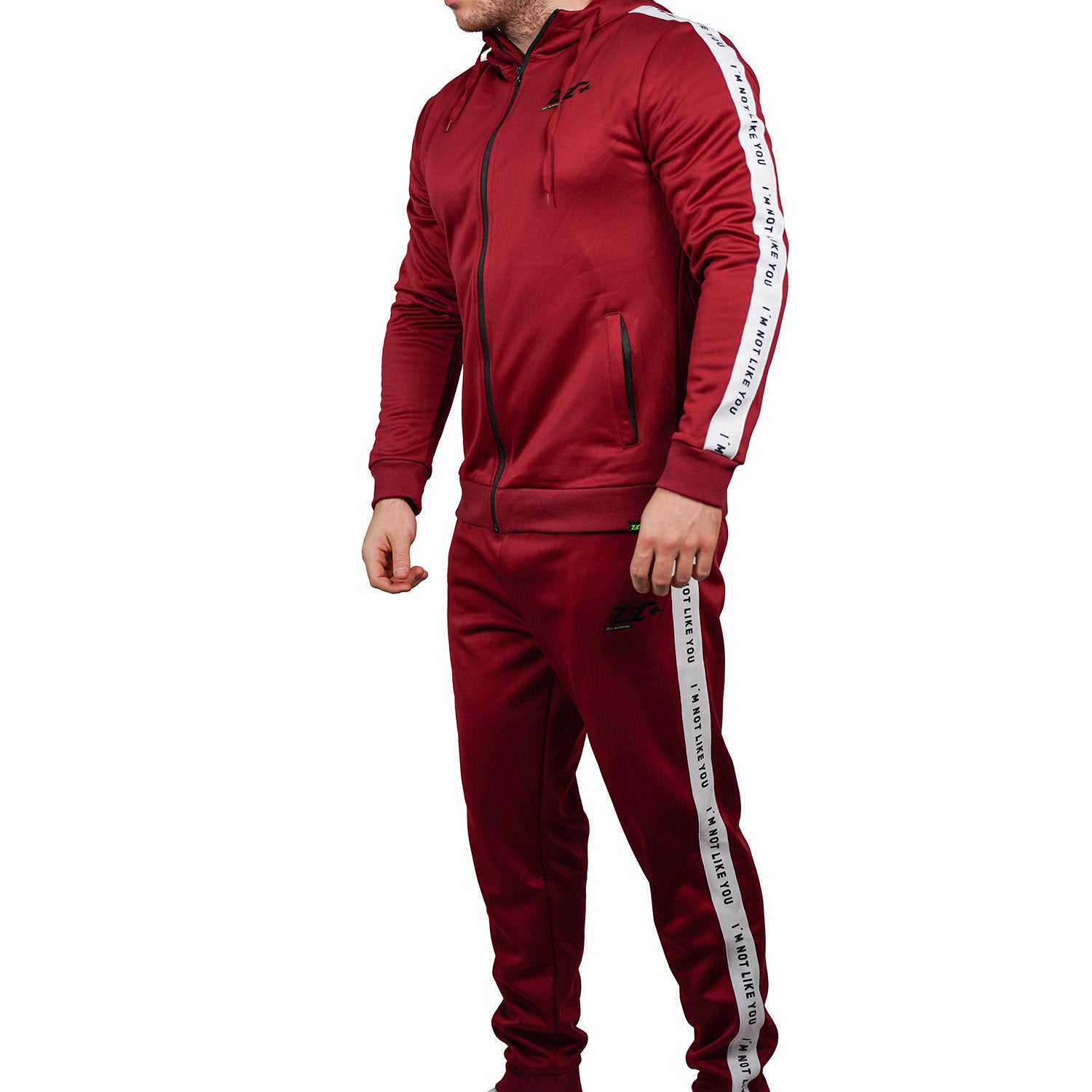 zec-vibes-anzug-burgundy-trainingsanzug-polyester-set image 1