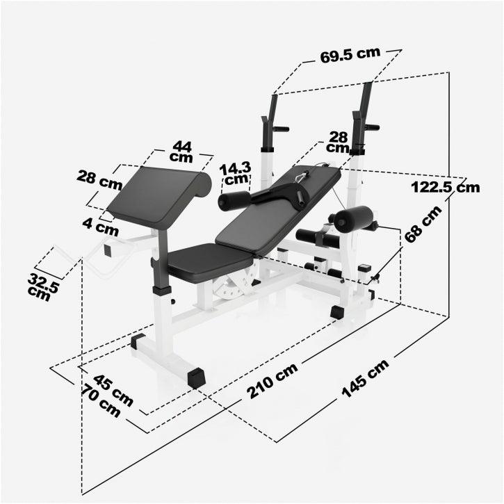 gyronetics-e-series-kraftstation-70-kg-set-schwarz-mit-langhantel image 4