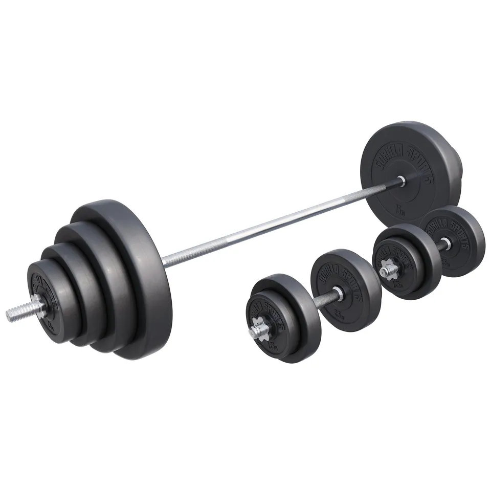 gyronetics-e-series-langhantelset-kunststoff-60-kg-sternverschluss image 1