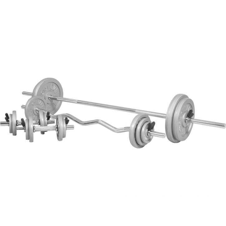 gyronetics-e-series-langhantel-set-gusseisen-108-kg-federverschluss image 1