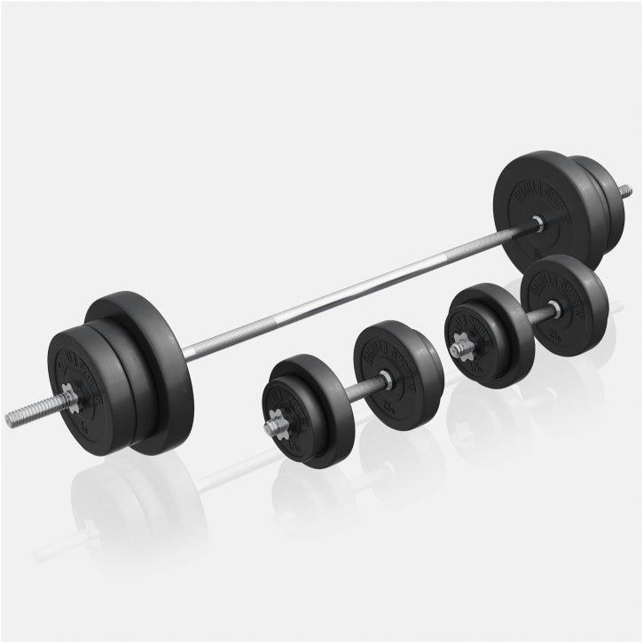 gyronetics-e-series-kraftstation-70-kg-set-schwarz-mit-langhantel image 5