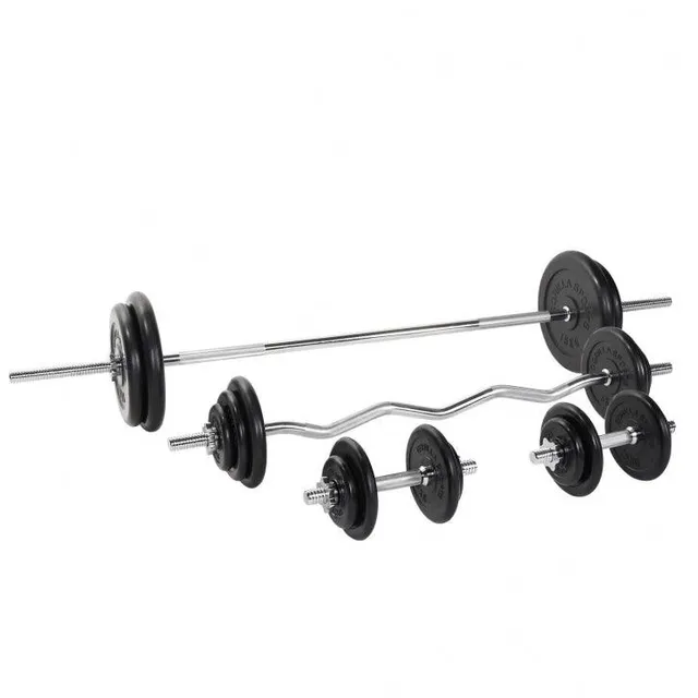 gyronetics-e-series-langhantel-set-gummi-108-kg image 1