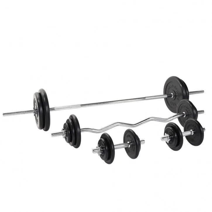 gyronetics-e-series-langhantel-set-gummi-108-kg image 1