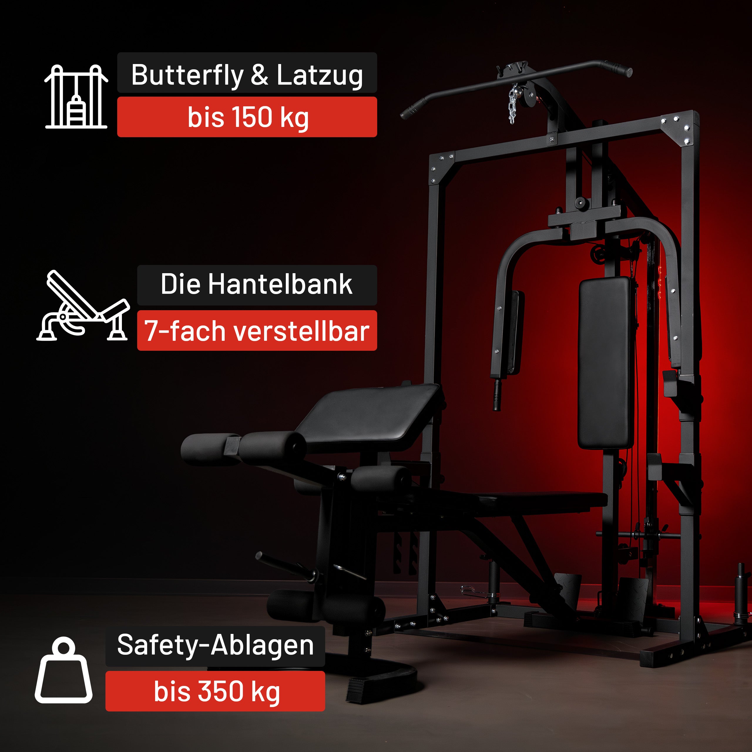 gyronetics-e-series-kraftstation-home-gym-fitnessstation-hantelbank image 3