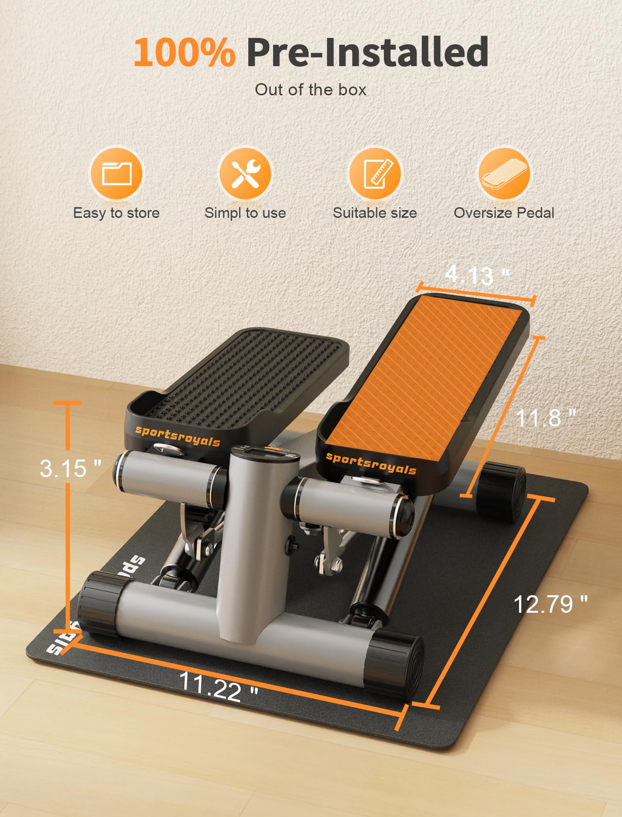sportsroyals-stair-stepper-mini-stepper-silber02-150-kg image 5