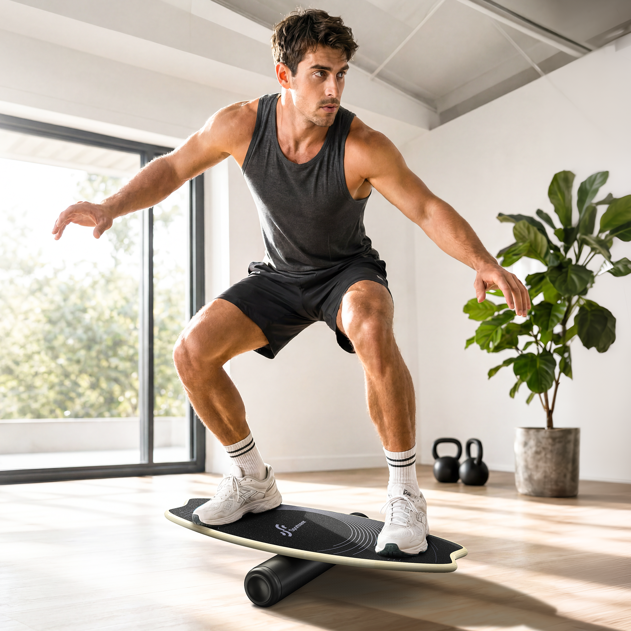 sportneer-balance-board-swirl-birke-2-in-1-rutschfest-core image 8