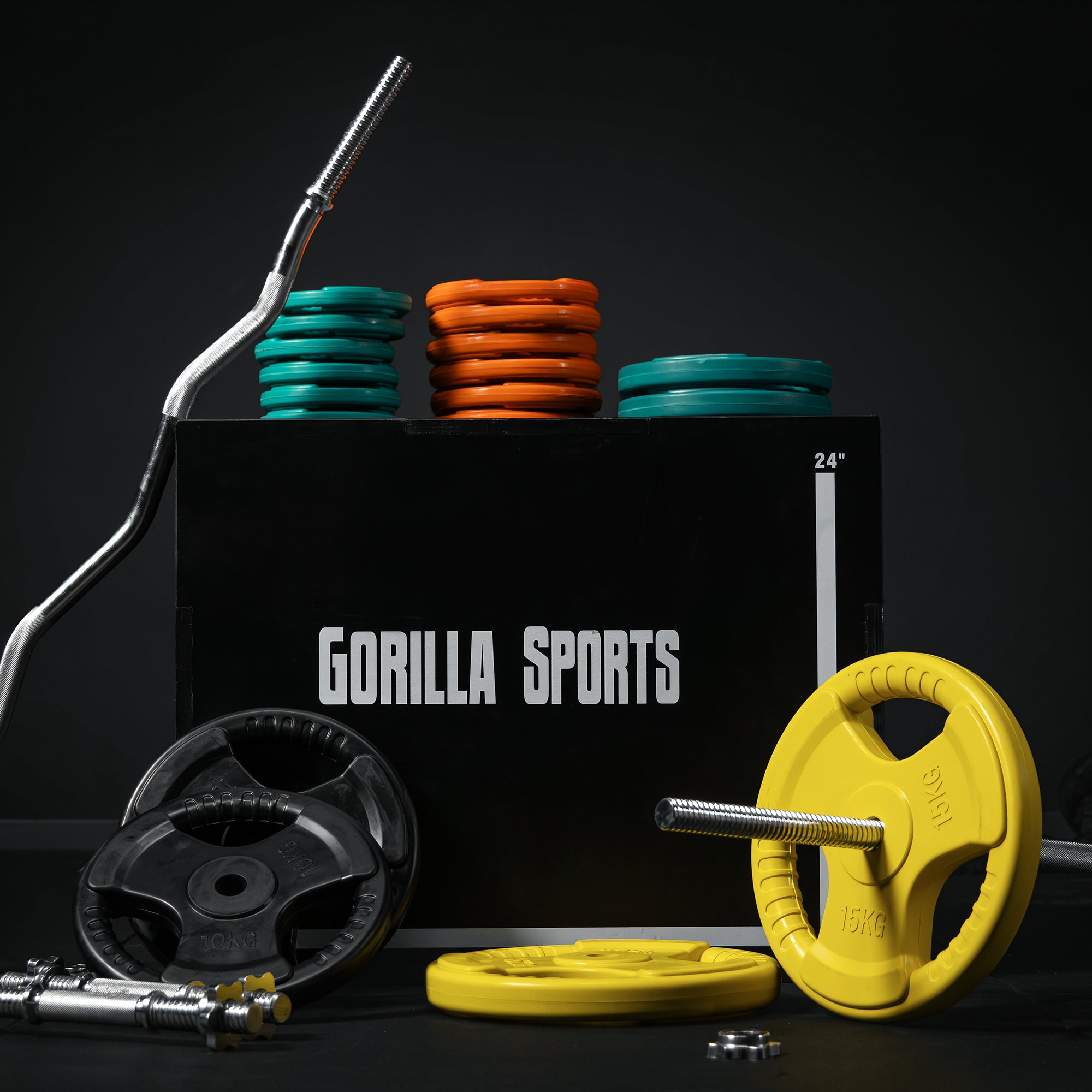 gyronetics-e-series-hantelset-gummi-gripper-108-kg image 4