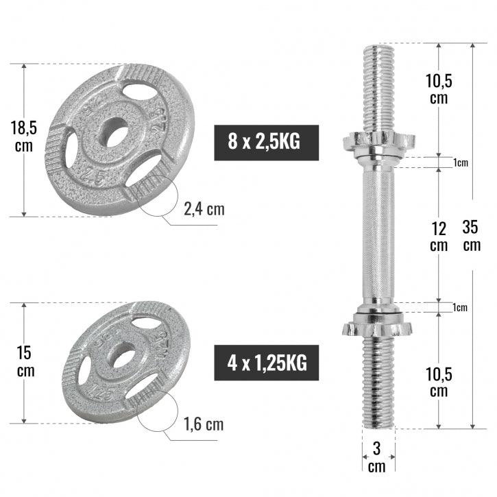 gyronetics-e-series-kurzhantel-set-gusseisen-30-kg-gripper image 8