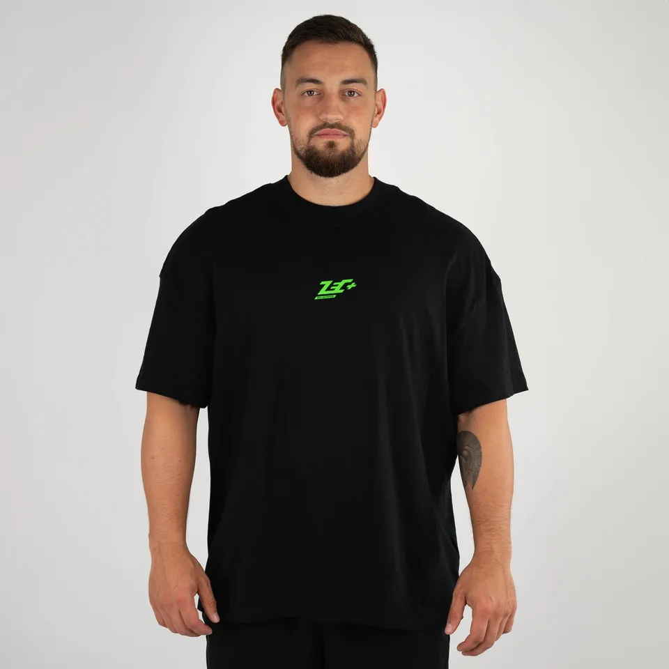 zec-basic-oversized-t-shirt-schwarz-l-baumwoll-shirt image 1