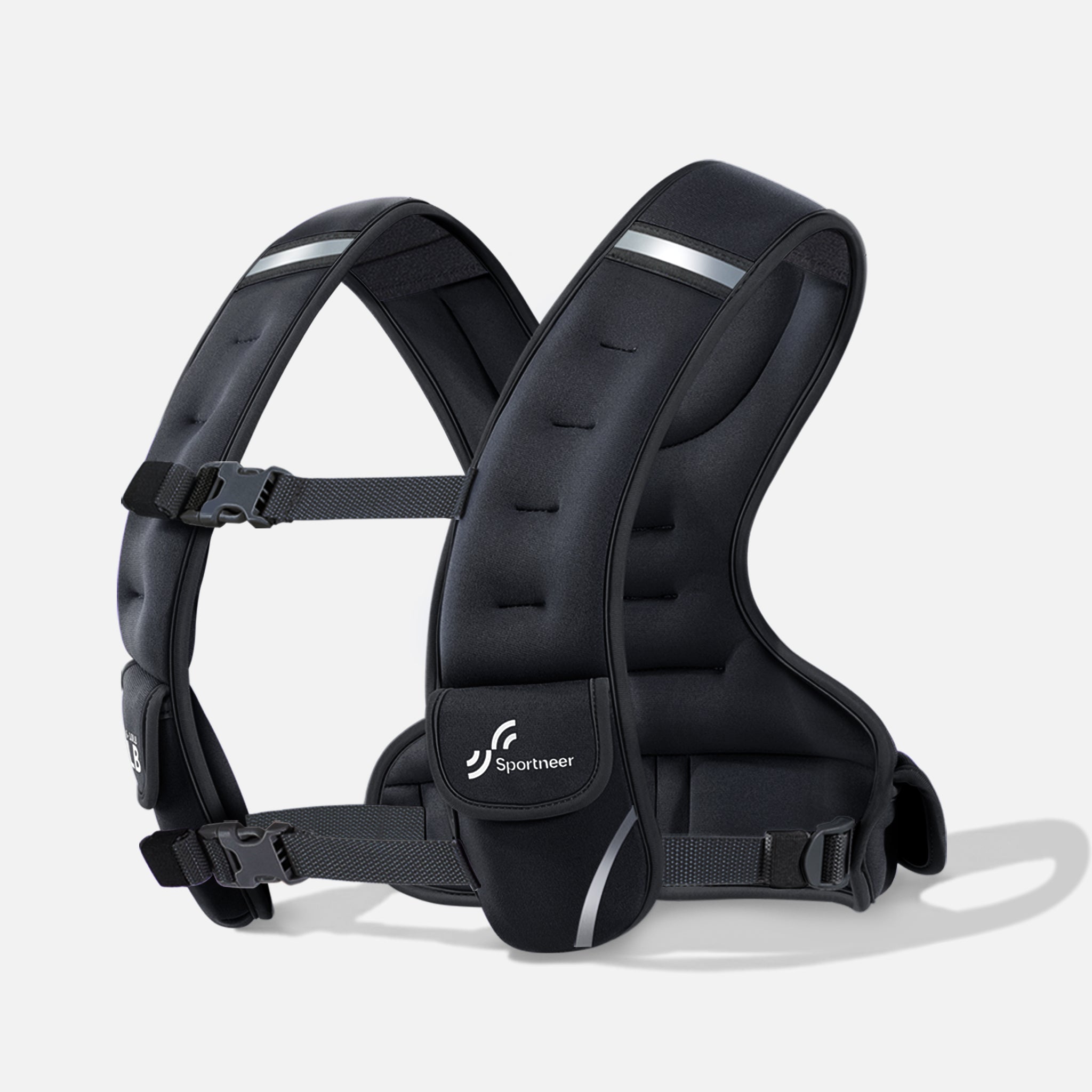 sportneer-wearable-weights-gewichtsweste-6-10-lbs-schwarz-verstellbar image 1
