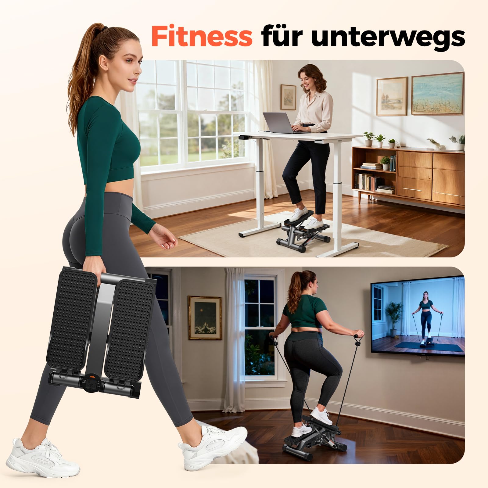 sportsroyals-stair-stepper-mini-stepper-schwarz-mit-b-ndern image 7