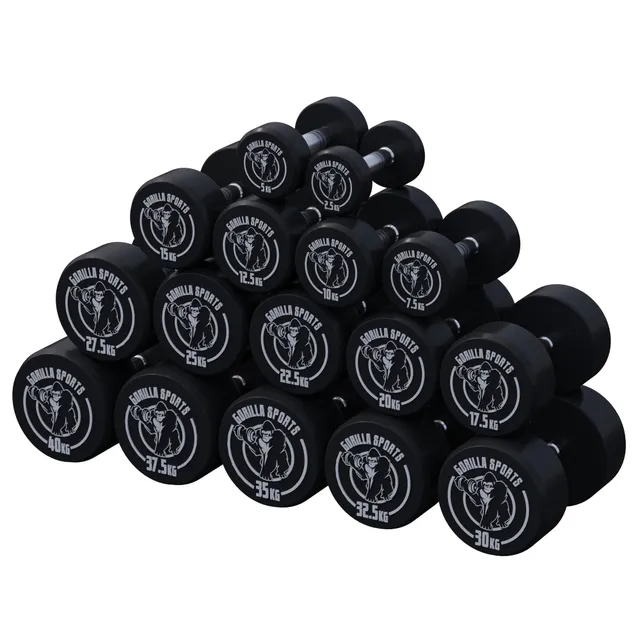 gyronetics-e-series-kurzhantel-gummi-10-kg-gusseisen image 1