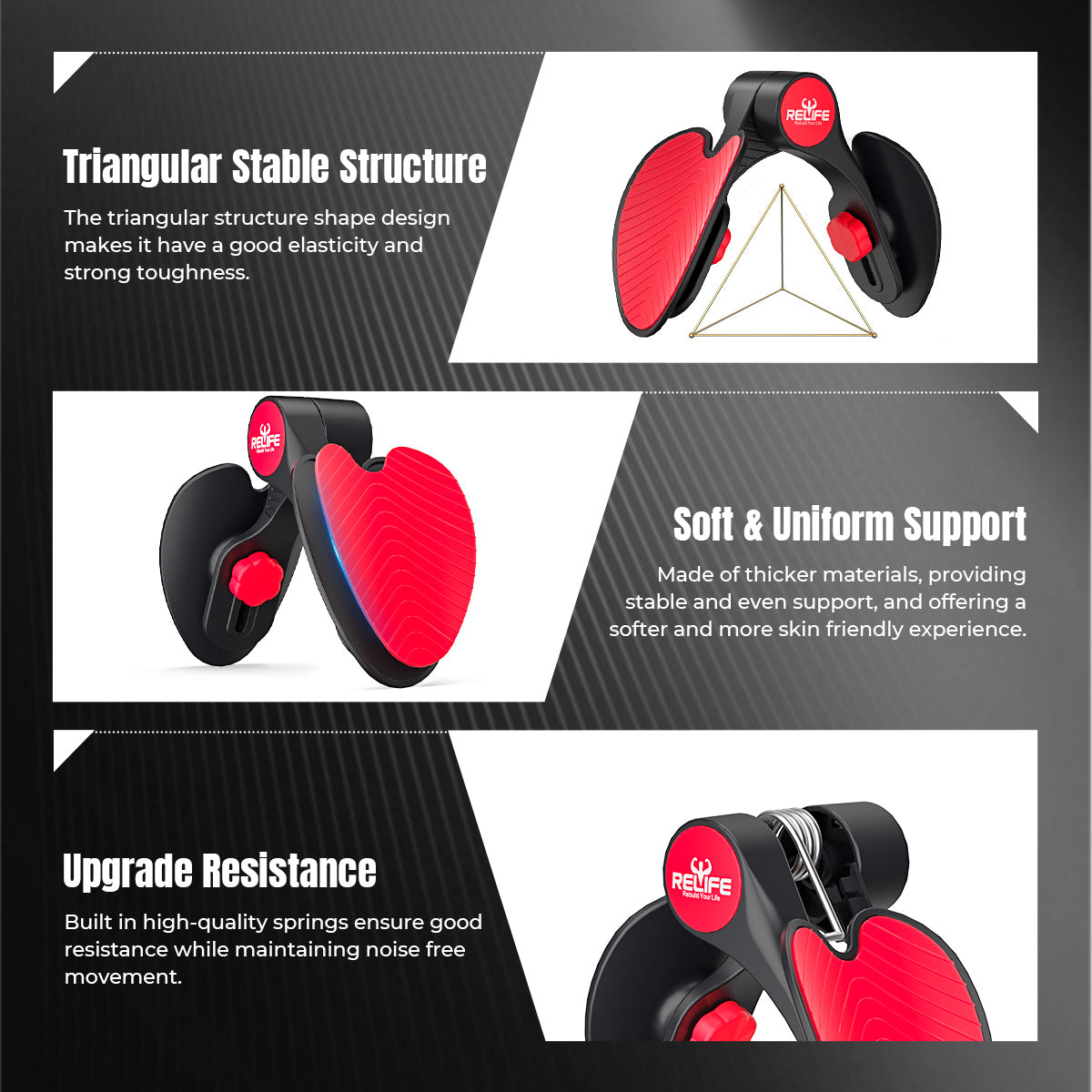 relife-resistance-bands-oberschenkeltrainer-beintrainer-schwarz-feder image 5