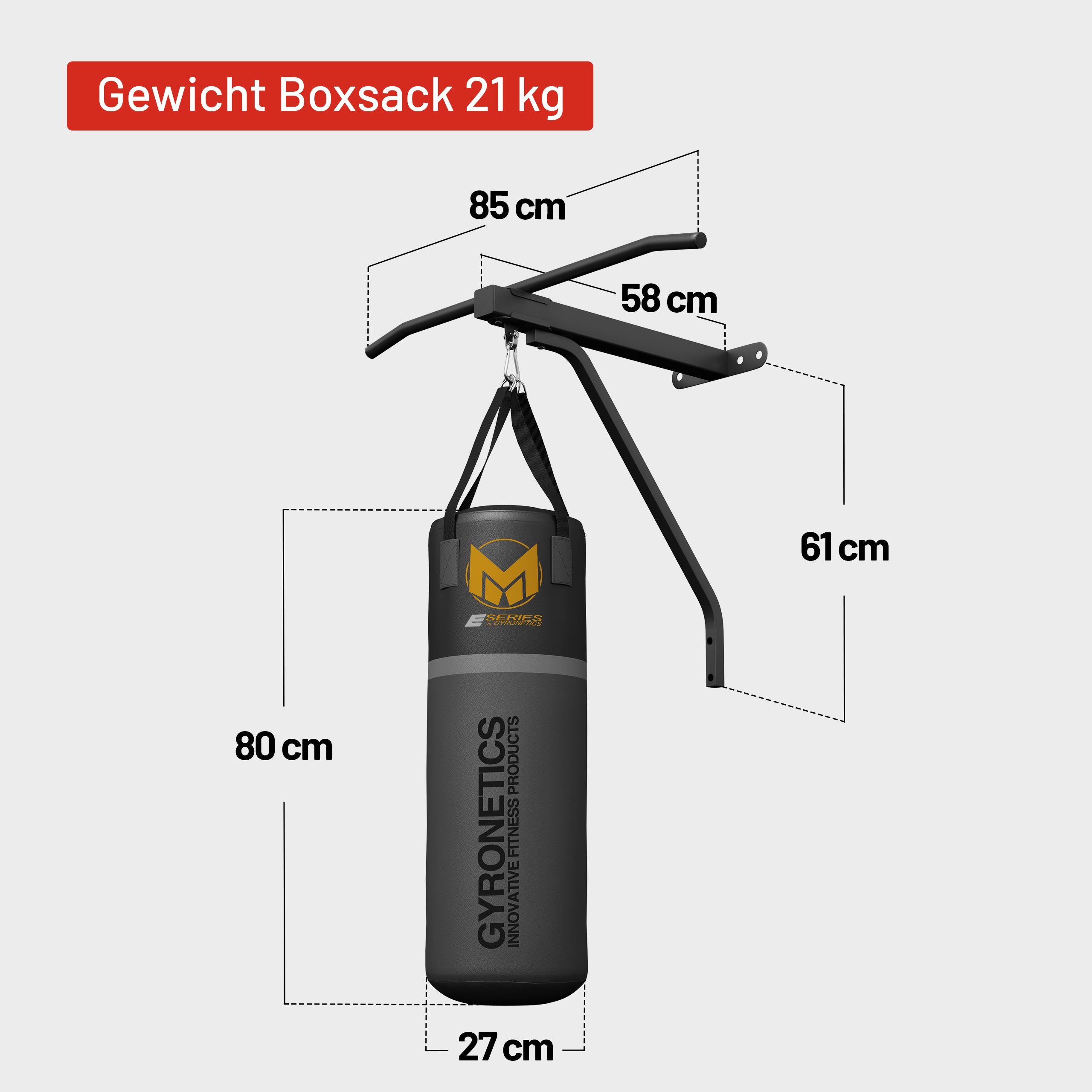 gyronetics-e-series-boxsack-80cm-klimmzugstange-120kg image 7