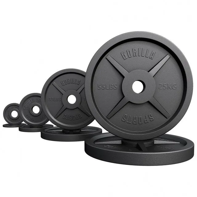 gyronetics-e-series-hantelscheibe-gusseisen-olympia-10-kg-schwarz image 1
