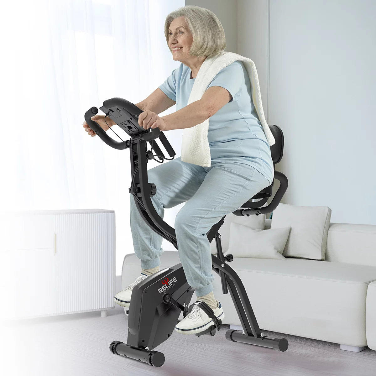 relife-3-in-1-exercise-bike-heimtrainer-klappbar-f-r-cardio image 3