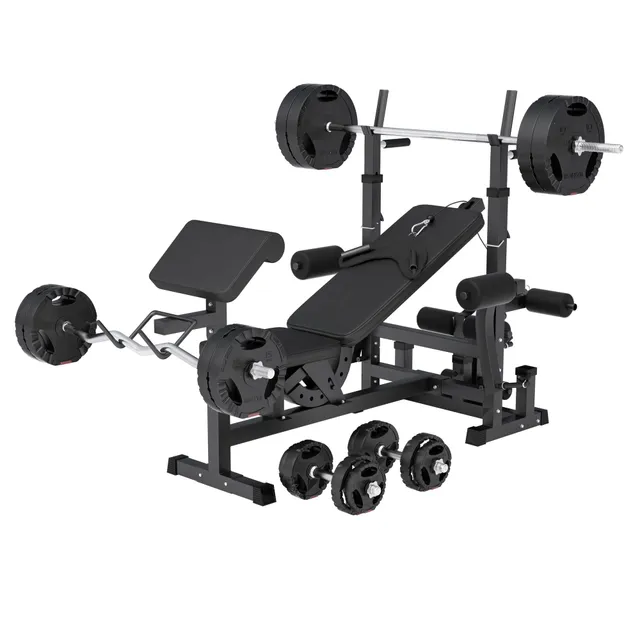 gyronetics-e-series-kraftstation-universal-100-kg-hantelset-schwarz image 1