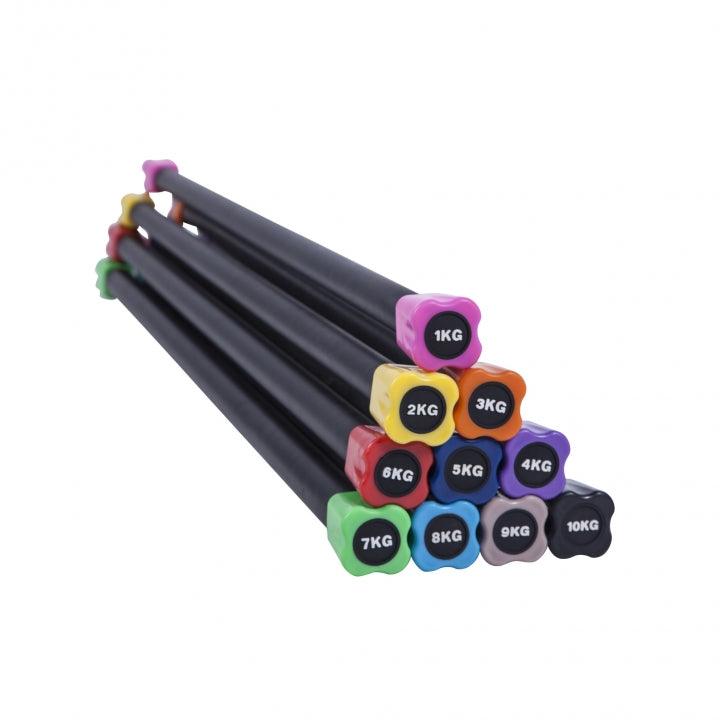 gyronetics-e-series-langhantel-aerobic-5-kg-fitness-bar-gummiert image 1
