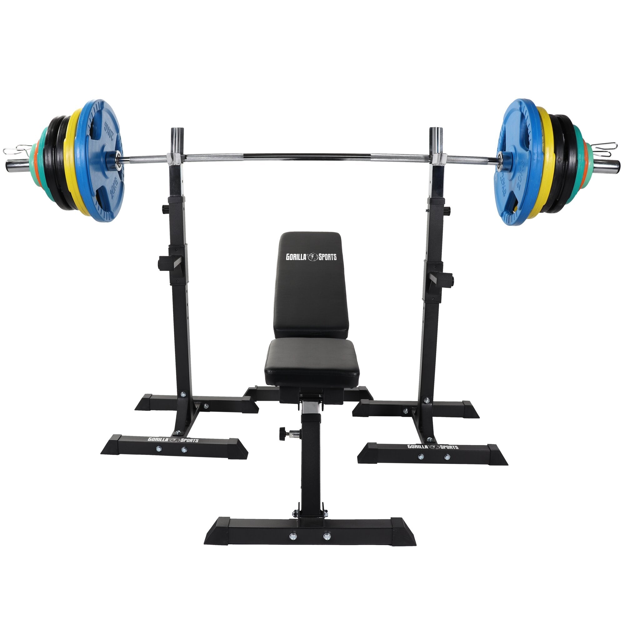 gyronetics-e-series-schr-gbank-hantelbank-mit-langhantelset-150-kg image 2
