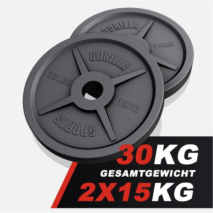 gyronetics-e-series-hantelscheibe-gusseisen-olympia-10-kg-schwarz image 3