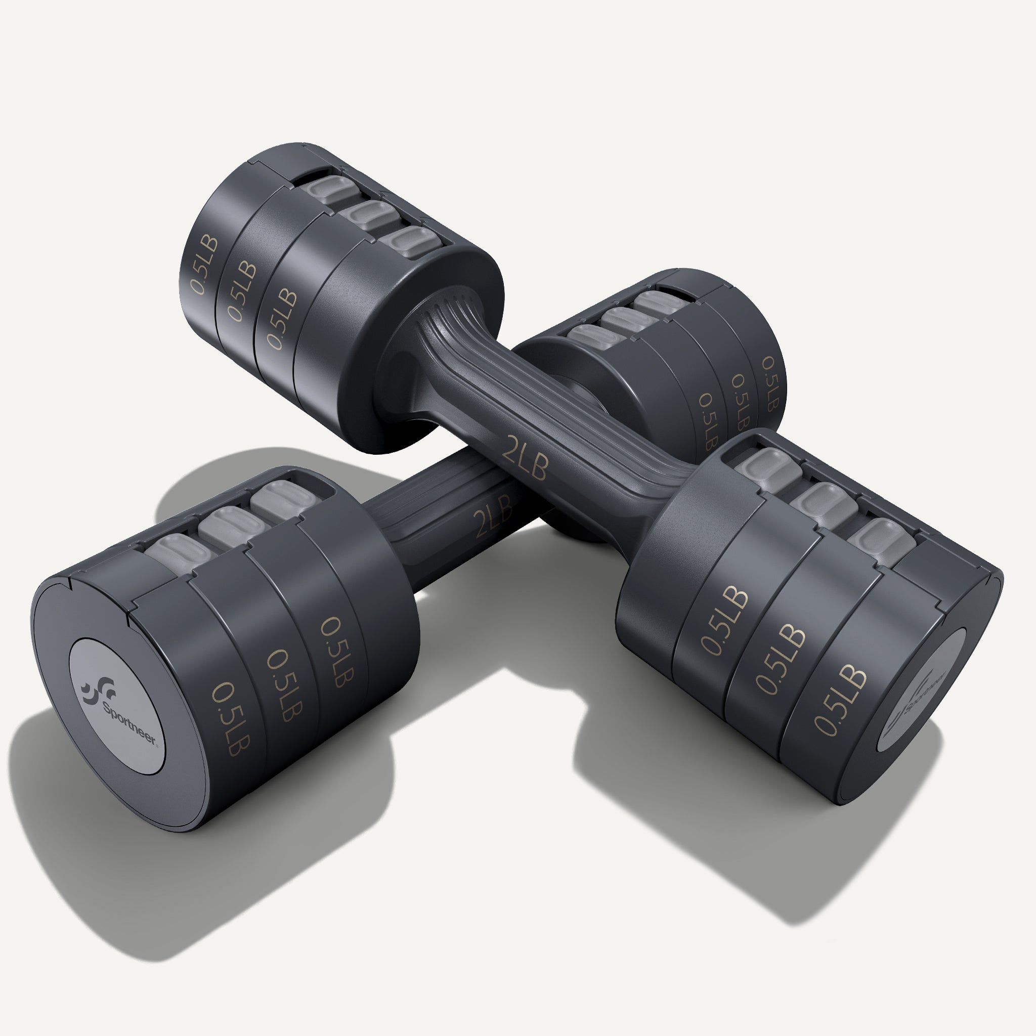 sportneer-dumbbells-verstellbare-kurzhantel-carbon-black-5lb image 2