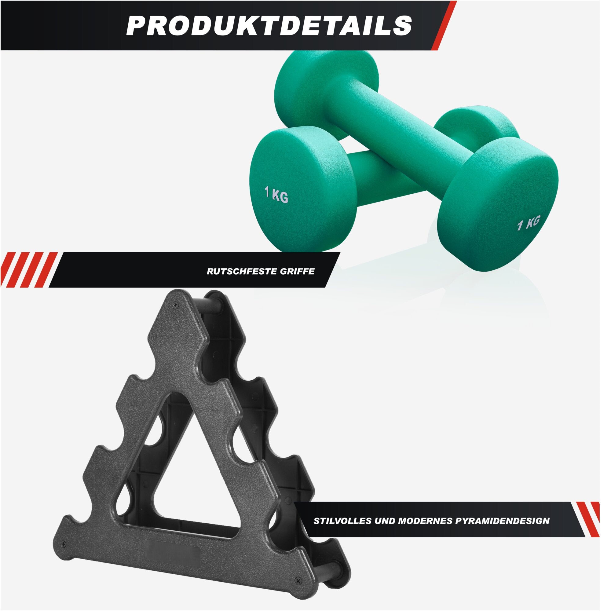 gyronetics-e-series-neopren-kurzhantel-2-kg-set-gymnastik image 3