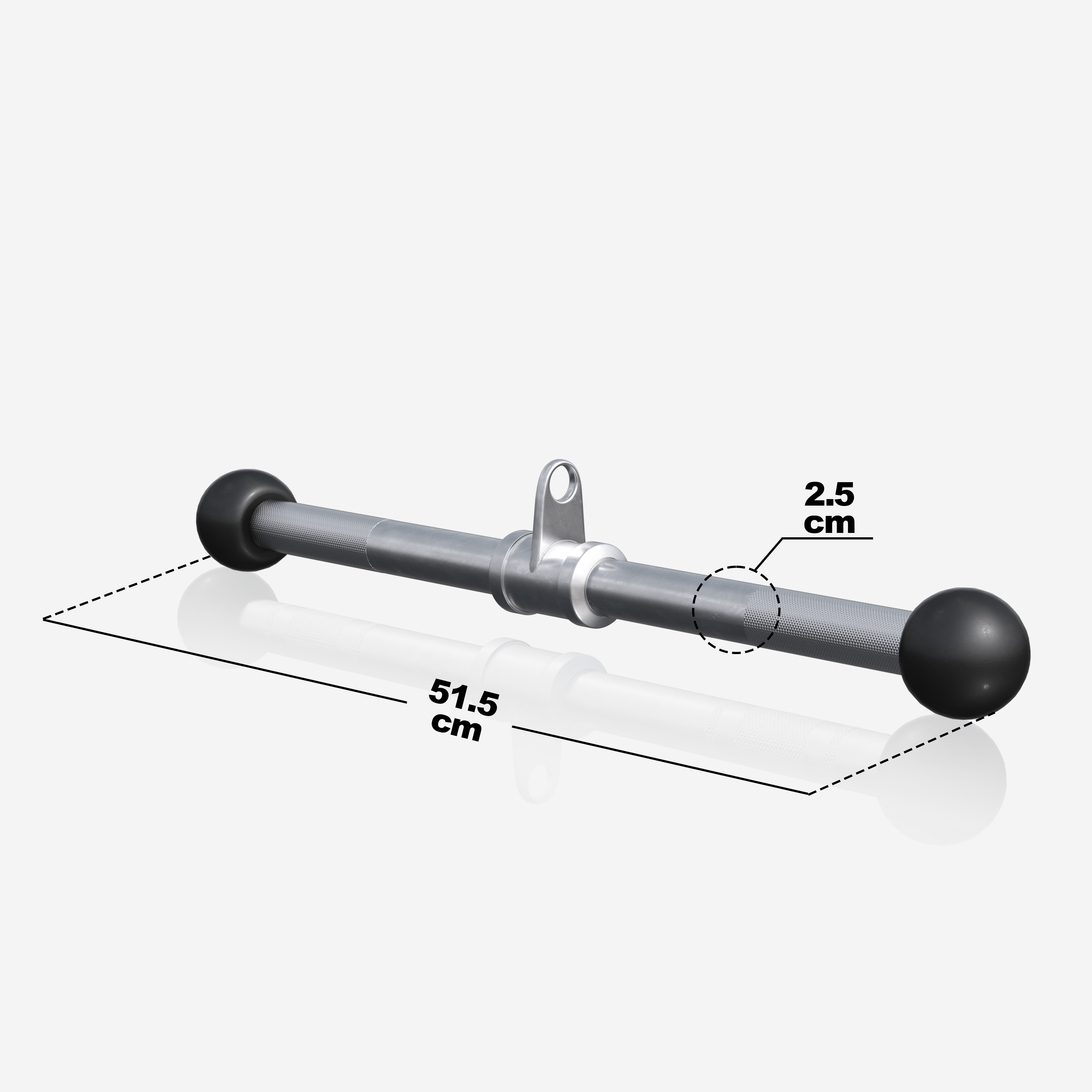 gyronetics-e-series-trizeps-bizepsstange-chrom-gummi-200-kg image 5