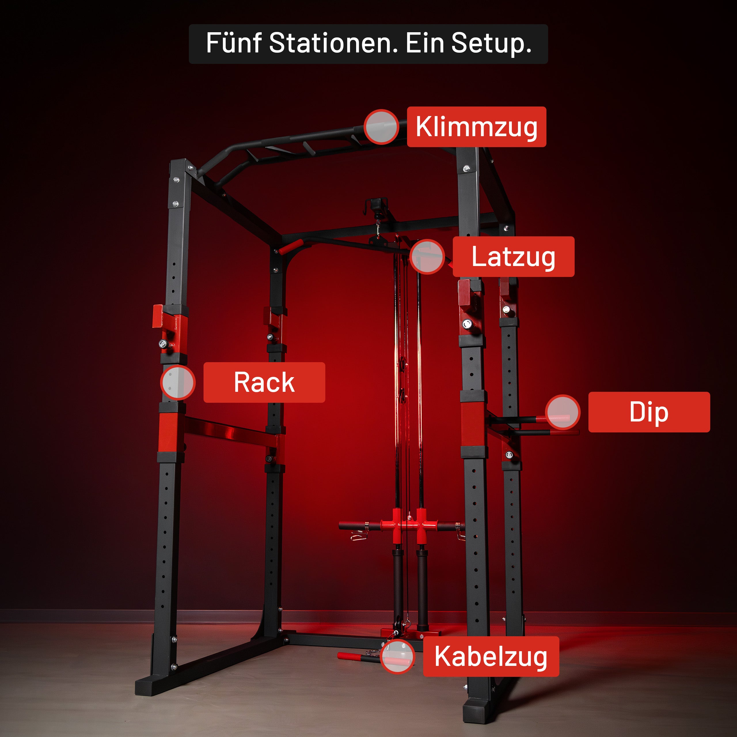 gyronetics-e-series-power-rack-kabelzug-fitnessstation-300-kg image 4