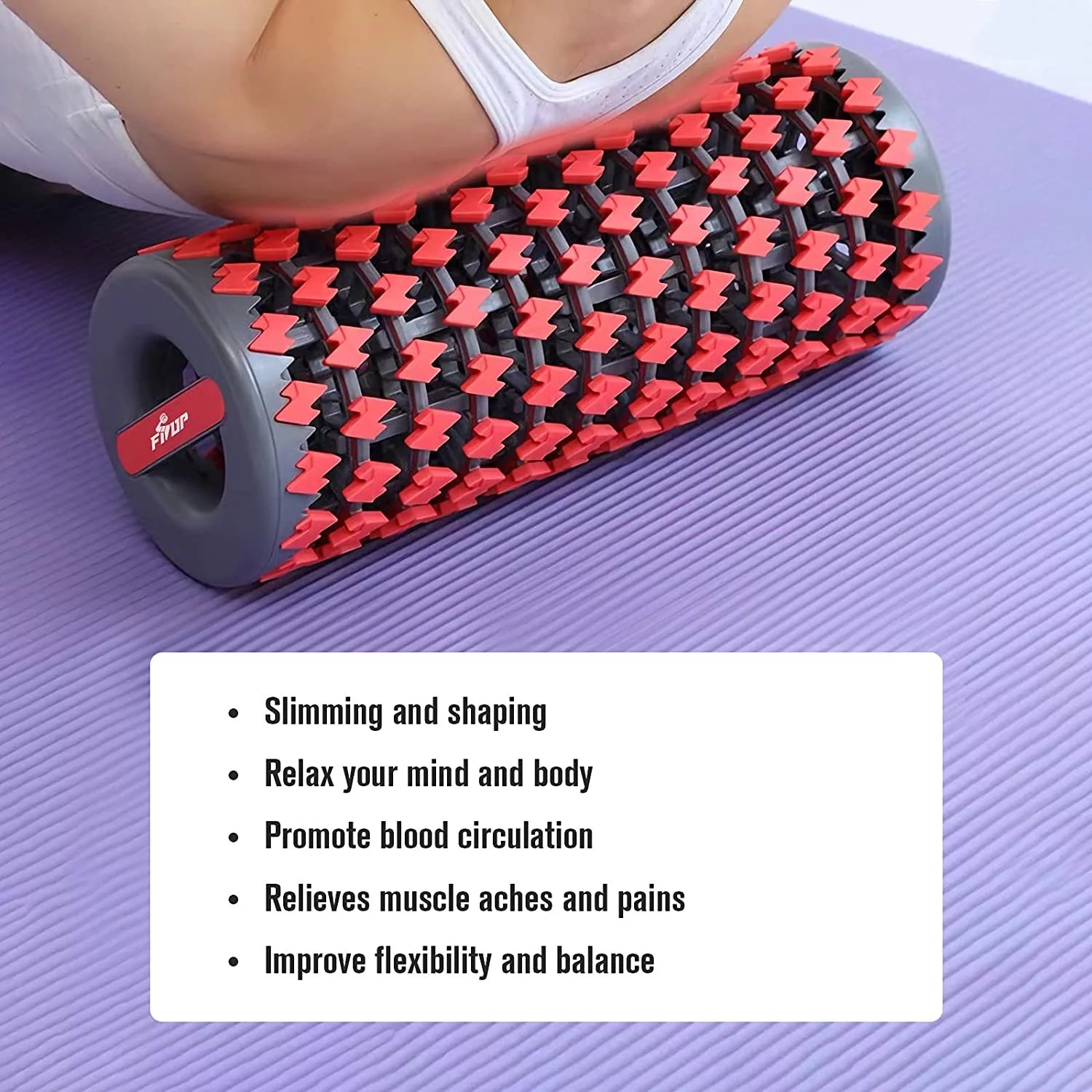 relife-resistance-bands-foam-roller-massage-pink image 3