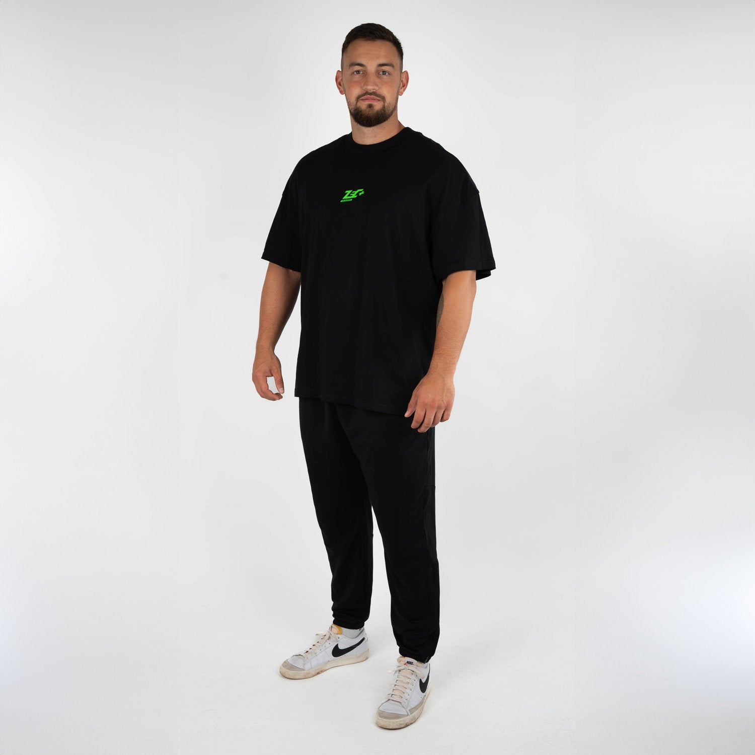 zec-basic-oversized-t-shirt-schwarz-l-baumwoll-shirt image 3