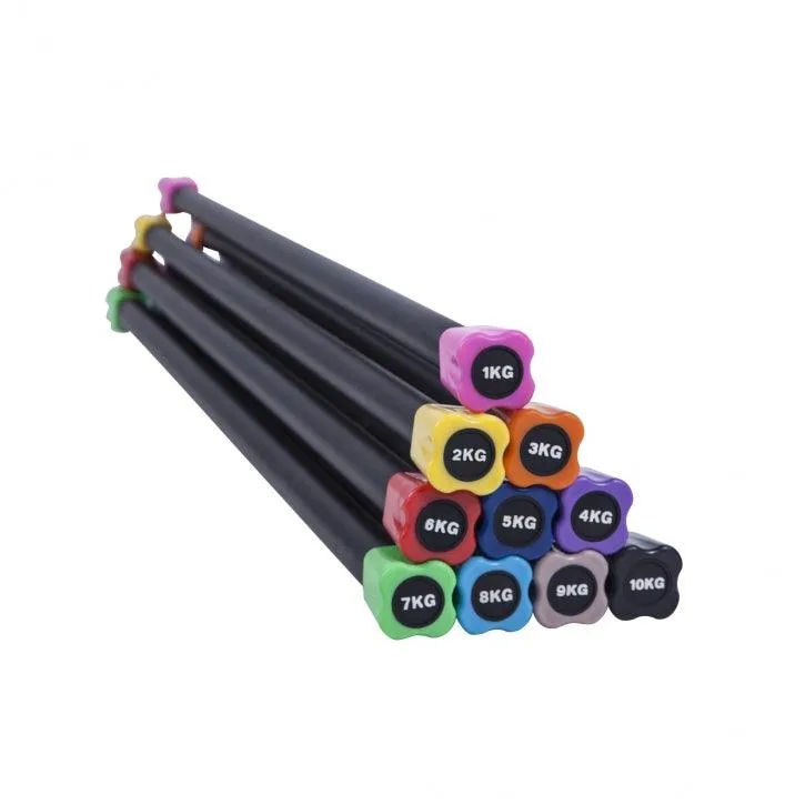 gyronetics-e-series-langhantel-aerobic-5-kg-fitness-bar-gummiert image 1