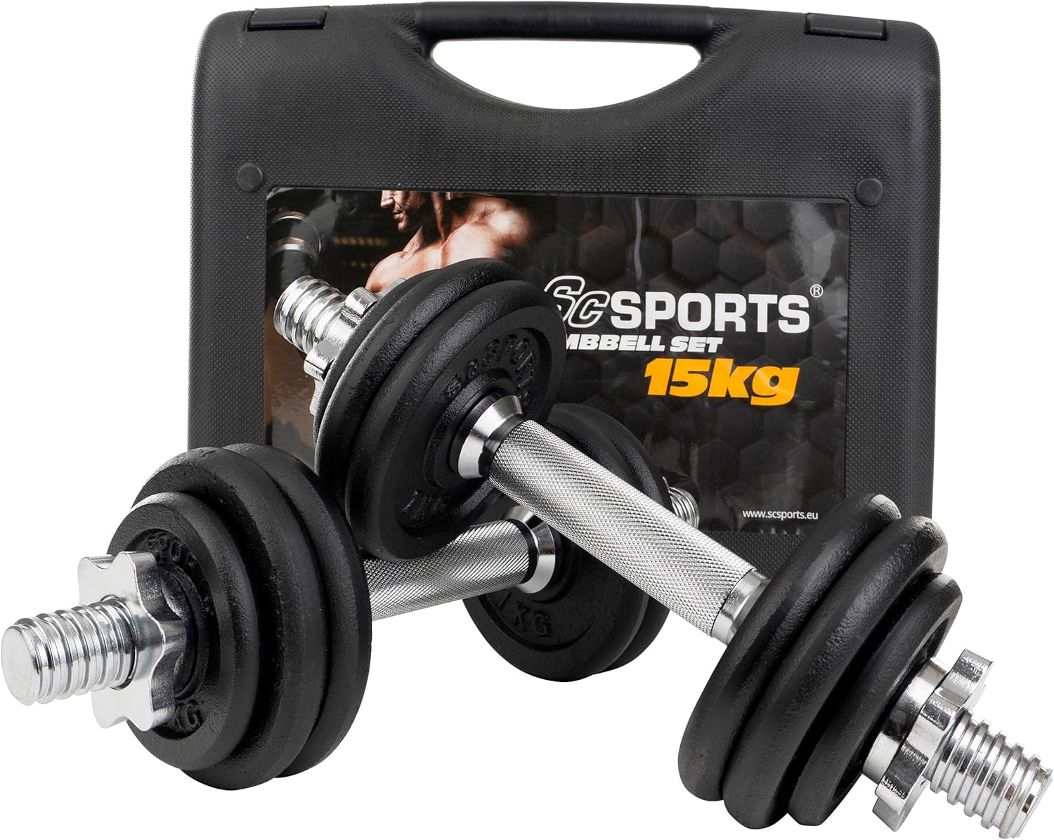 scsports-krafttraining-kurzhantel-set-koffer-20-kg-verstellbar image 1