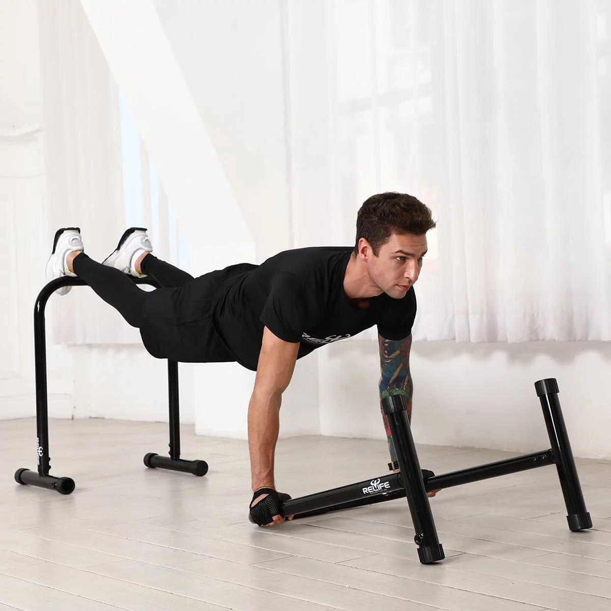 relife-power-tower-dip-station-dip-bar-schwarz-verstellbar image 3