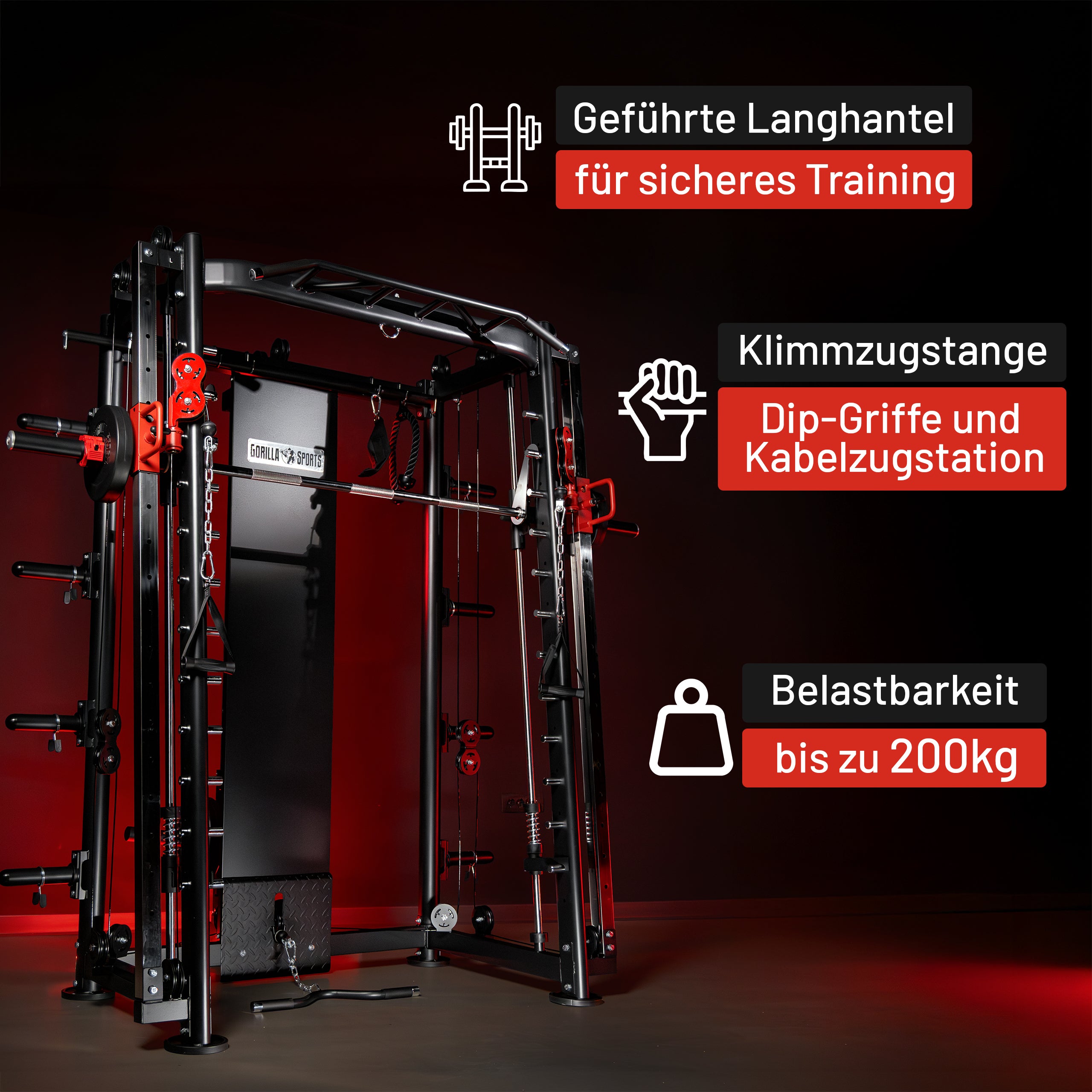 gyronetics-dip-station-smith-machine-kraftstation-mit-kabelzug image 2