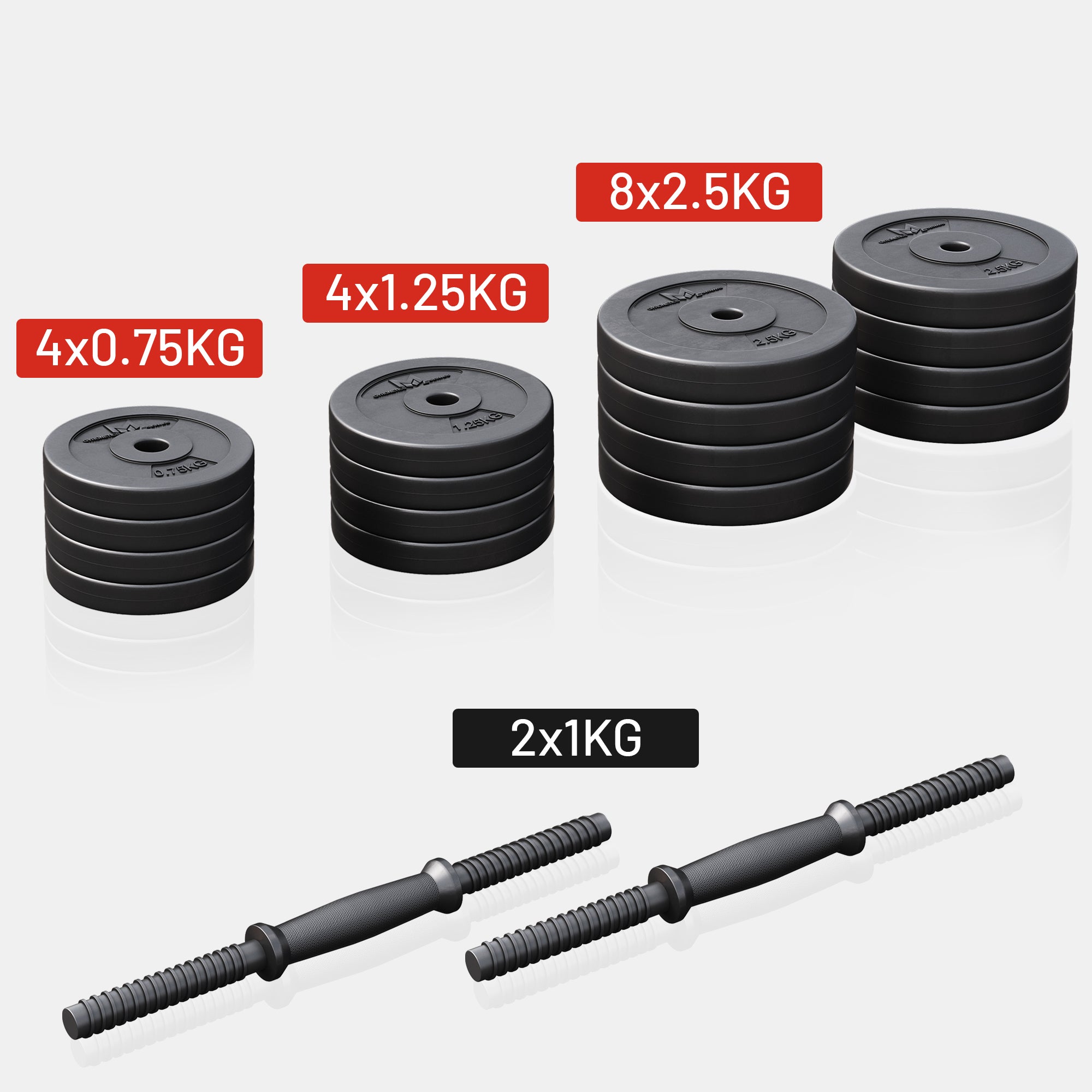 gyronetics-e-series-kurzhantel-set-kunststoff-30-kg-25-mm image 6