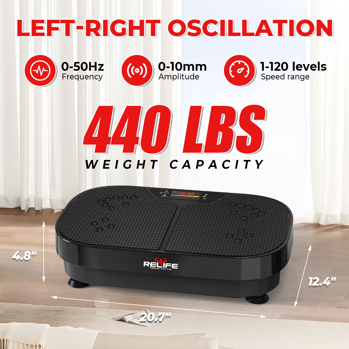 relife-vibration-plate-vibrationsplatte-schwarz-mit-b-ndern image 3