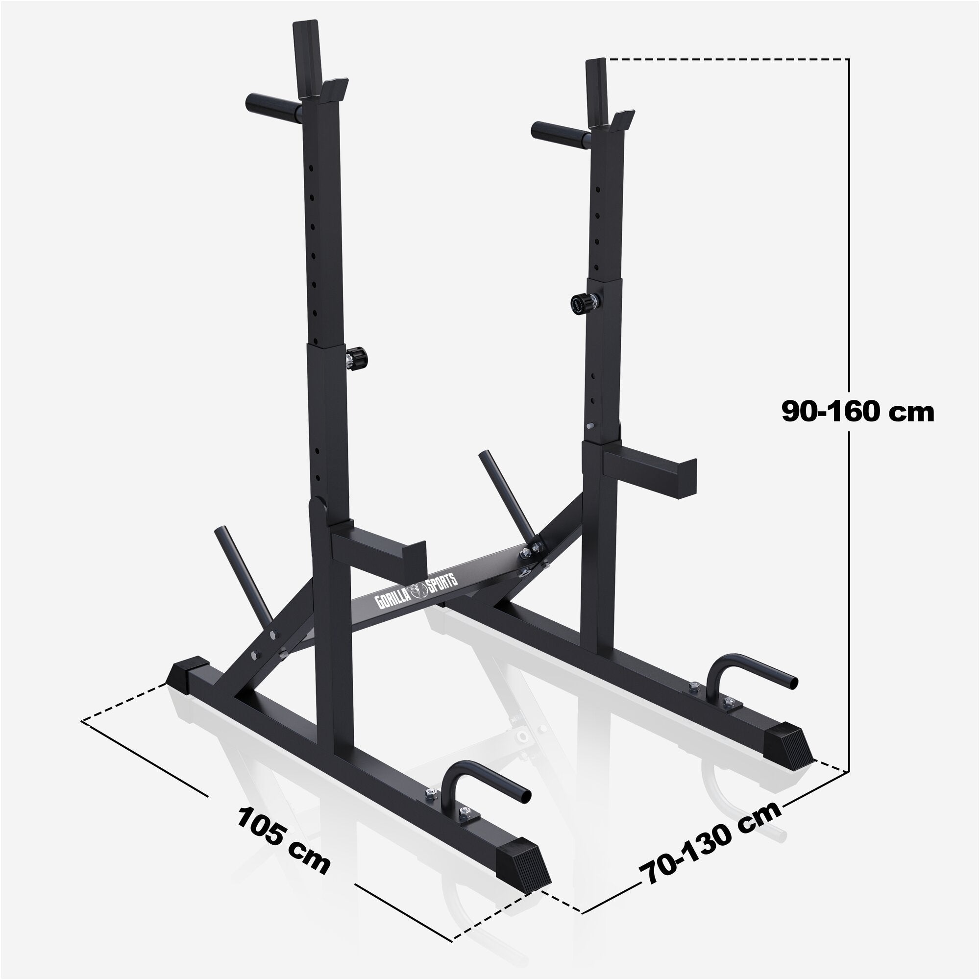 gyronetics-e-series-squat-rack-verstellbar-300-kg-mit-dip-griffen image 5