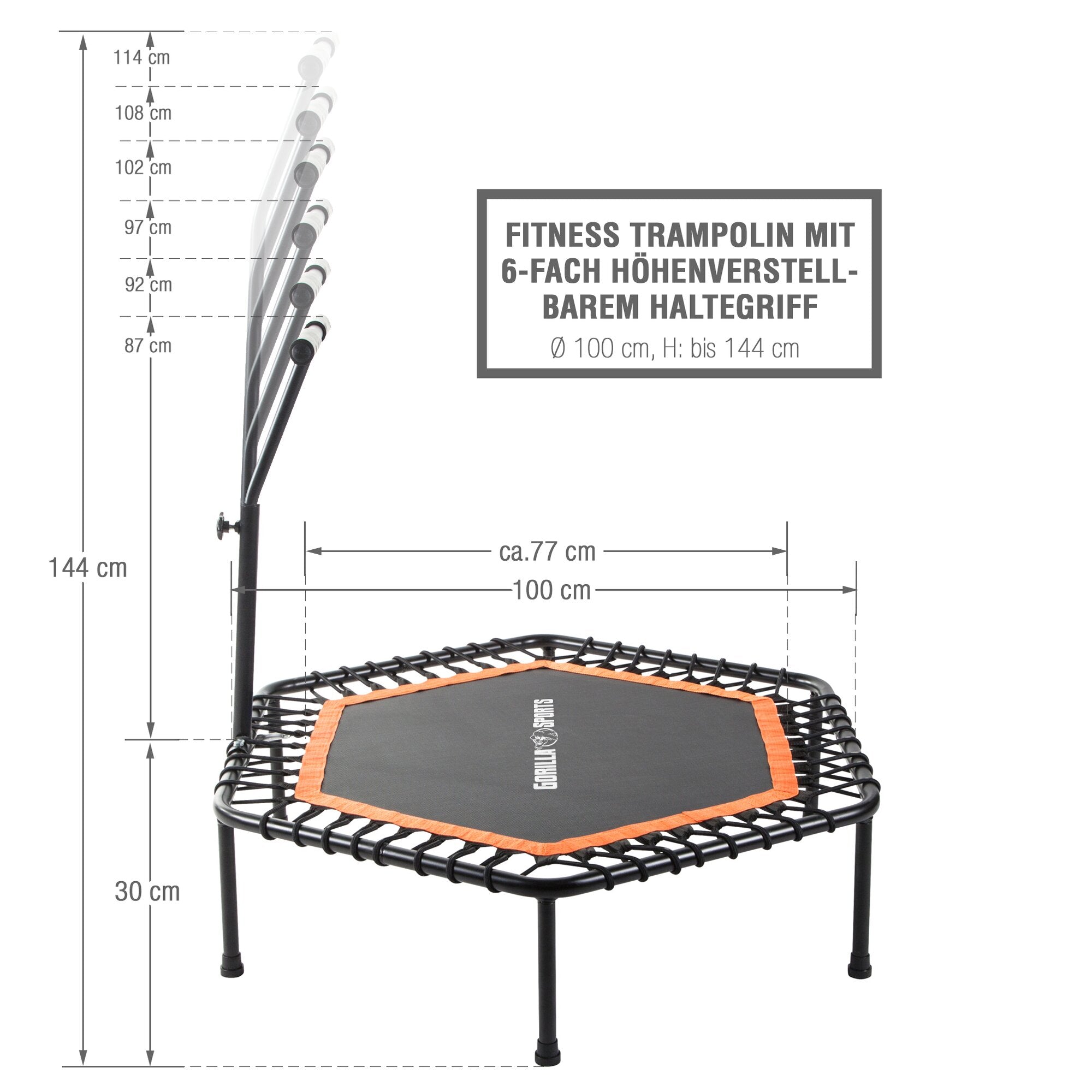 gyronetics-trampolin-fitness-trampolin-mit-haltestange-100-kg image 5