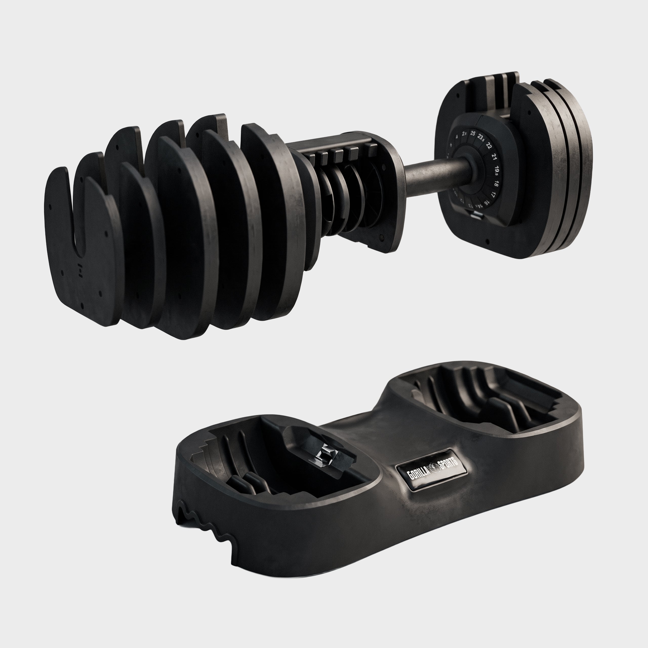 gyronetics-e-series-kurzhantel-verstellbar-25-kg-mit-ablage image 4