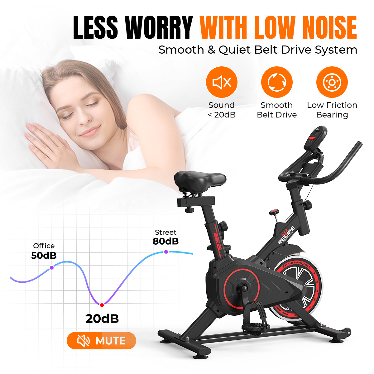 relife-exercise-bike-indoor-bike-heimtrainer-mit-riemenantrieb image 3