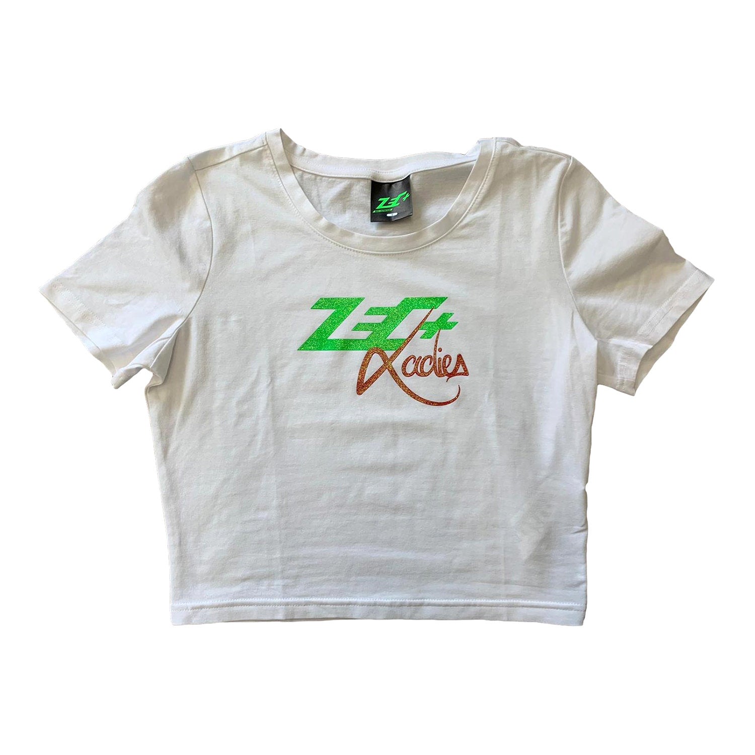 zec-ladies-glitter-shirt-damen-t-shirt-schwarz-bauchfrei image 3