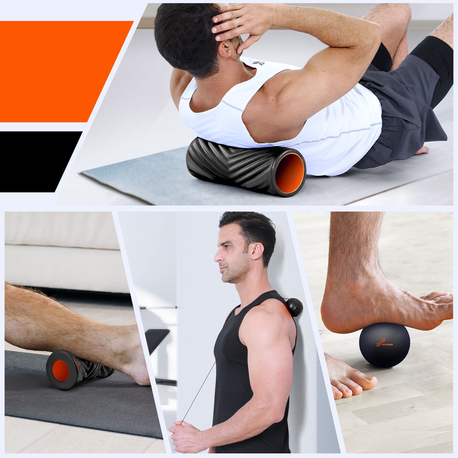 sportneer-4-in-1-faszienrollen-set-schwarz-massage-regeneration image 6