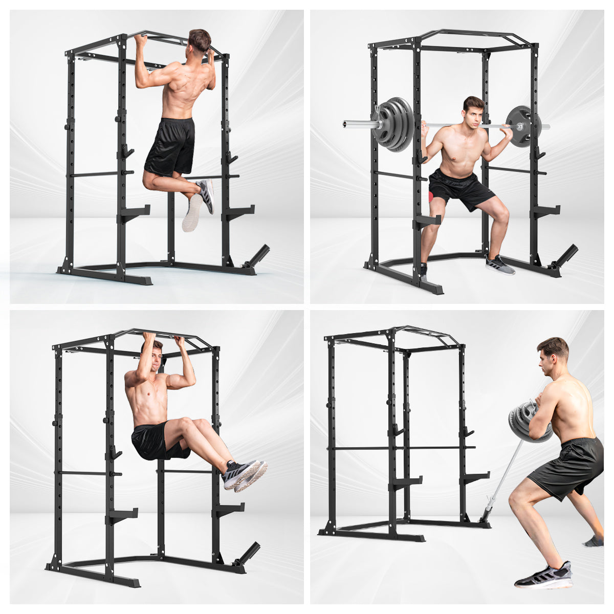 relife-power-tower-power-rack-mit-j-hooks-landmine image 2