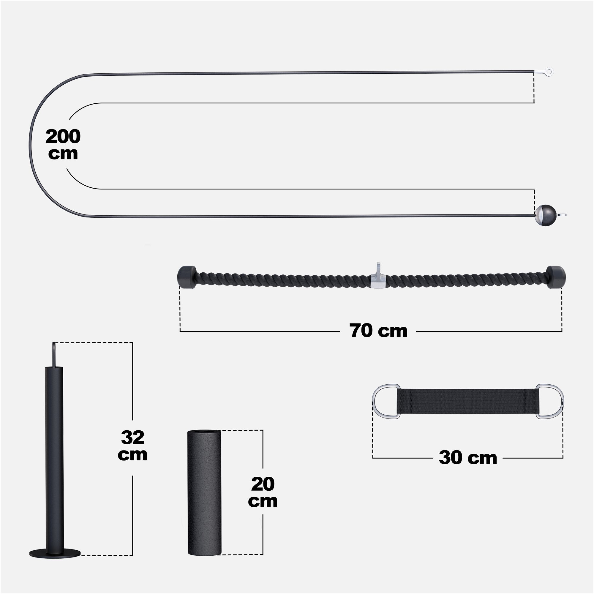 gyronetics-e-series-kabelzug-seilzug-mit-trizepsseil-150-kg image 5