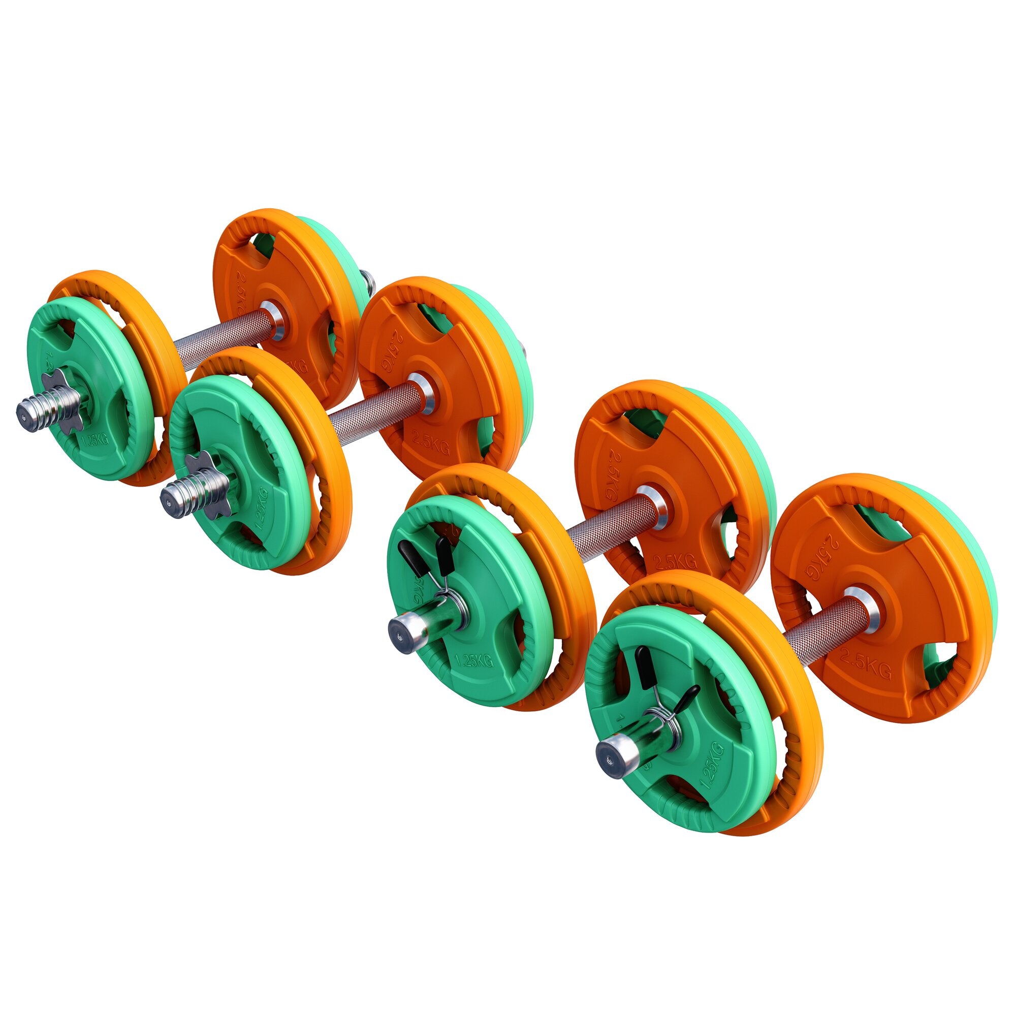 gyronetics-e-series-kurzhantel-set-gummi-gripper-20-kg-federverschluss image 1